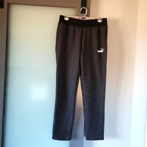 Puma women's size S dark grey fleece pants